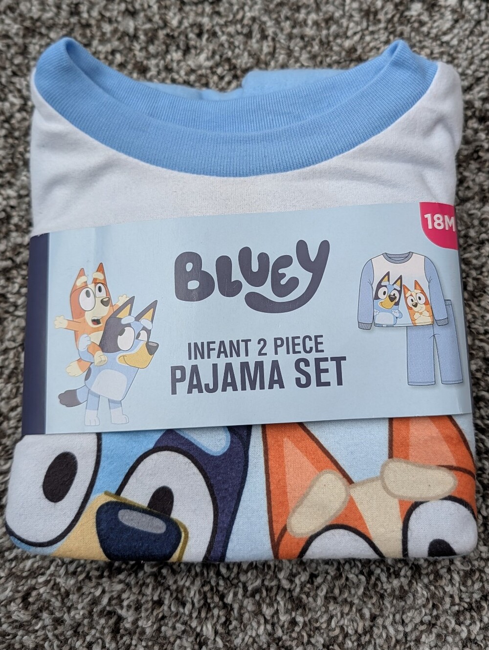 Bluey 2 Piece Pajama Set, 18M